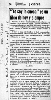 "Yo soy la cueca" es un libro de hoy y siempre  [artículo].