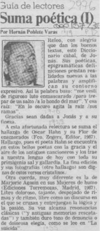 Suma poética (I)