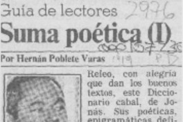 Suma poética (I)