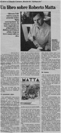 Un libro sobre Roberto Matta