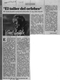 "El taller del orfebre"  [artículo] Sergio Palacios.