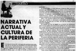 Narrativa actual y cultura de la periferia
