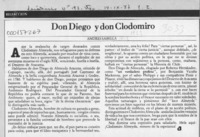 Don Diego y don Clodomiro  [artículo] Andrés Sabella.