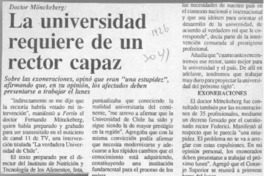 La Universidad requiere de un rector capaz  [artículo].
