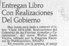 Entregan libro con realizaciones del gobierno  [artículo].