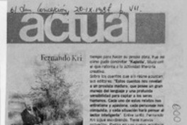 Entre el cuento y el periodismo  [artículo] A.