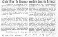 "Siete hijos de Linares" escribía Januario Espinoza