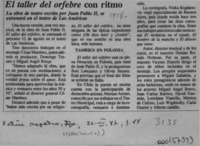 El Taller del orfebre con ritmo  [artículo].