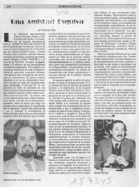 Una amistad esquiva  [artículo] Eduardo Ortiz.