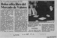 Bolsa edita libro del Mercado de Valores  [artículo].