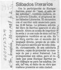 Sábados literarios  [artículo].