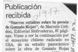 Publicación recibida  [artículo].