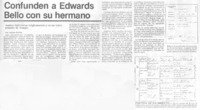 Confunden a Edwards Bello con su hermano