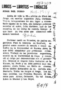 Final del juego  [artículo].