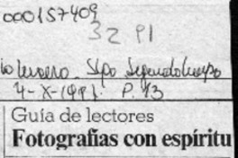 Fotografías con espíritu  [artículo] Hernán Poblete Varas.