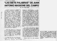 "Las siete palabras"  [artículo] Ana Iris Alvarez Núñez.