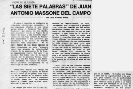 "Las siete palabras"  [artículo] Ana Iris Alvarez Núñez.