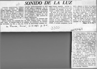 Sonido de la luz  [artículo].