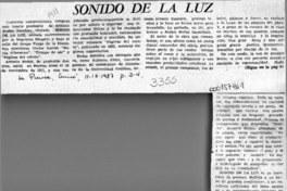 Sonido de la luz  [artículo].