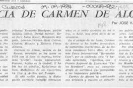 Presencia de Carmen de Alonso  [artículo] José Vargas Badilla.