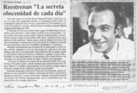 Reestrenan "La secreta obscenidad de cada día"