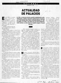 Actualidad de Palacios  [artículo] Gonzalo Vial Correa.