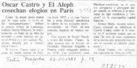 Oscar Castro y el Aleph cosechan elogios en París