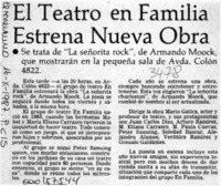 El Teatro en familia estrena nueva obra  [artículo].