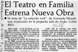 El Teatro en familia estrena nueva obra  [artículo].