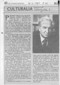 Culturalia  [artículo] Samuel Valenzuela Y.