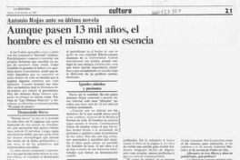 Aunque pasen 13 mil años, el hombre es el mismo en su esencia  [artículo].