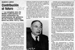 Contribución al futuro  [artículo] Elke Schwarz.