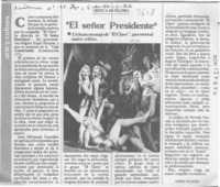 "El señor Presidente"  [artículo] Sergio Palacios.