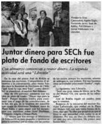 Juntar dinero para SECH fue plato de fondo de escritores