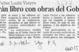 Entregarán libro con obras del gobierno  [artículo].