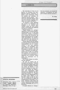 Apóstol moderno  [artículo] M. Alley.