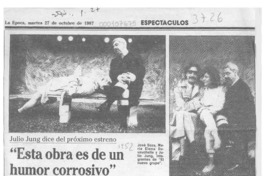 "Esta obra es de un humor corrosivo"  [artículo].