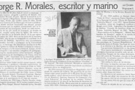 Jorge R. Morales, escritor y marino  [artículo] Osvaldo Wegmann H.