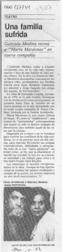 Una Familia sufrida  [artículo].
