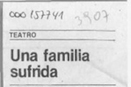 Una Familia sufrida  [artículo].