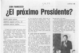 El próximo Presidente?  [artículo] G. B.