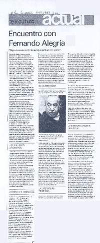 Encuentro con Fernando Alegría (entrevista)