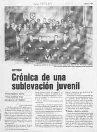 Crónica de una sublevación juvenil  [artículo] Guillermo Blanco.
