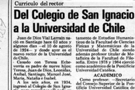 Del colegio de San Ignacio a la Universidad de Chile  [artículo].