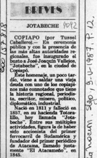 Jotabeche  [artículo] Tussel Caballero.