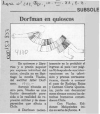 Dorfman en quioscos  [artículo].