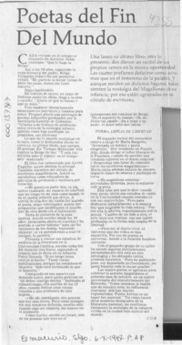 Poetas del fin del mundo  [artículo] C. O. R.