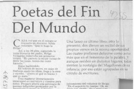 Poetas del fin del mundo  [artículo] C. O. R.