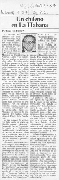 Un chileno en La Habana  [artículo] Jorge Iván Hübner G.