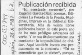 Publicación recibida  [artículo].